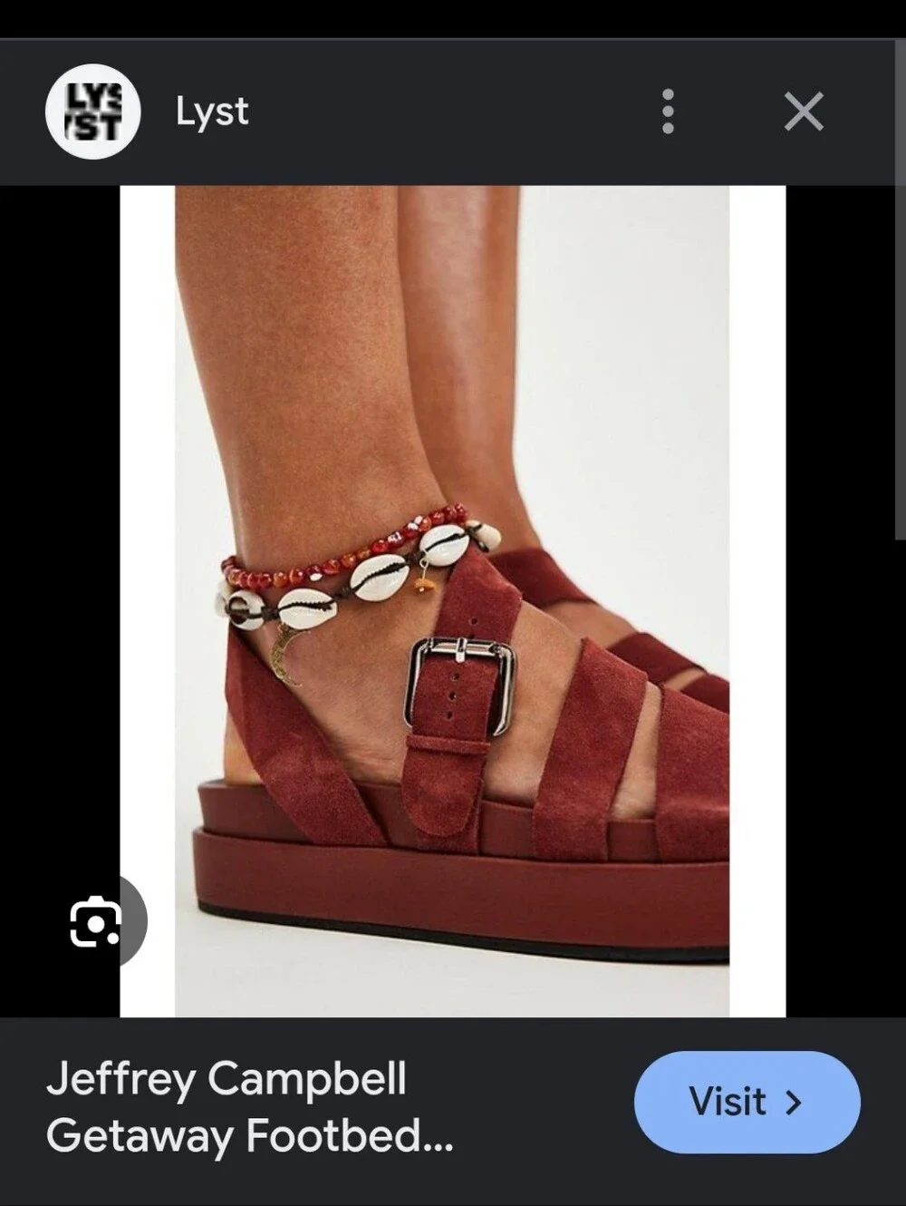 Jeffery Campbell  Platform Strappy Sandals in Brick Color
